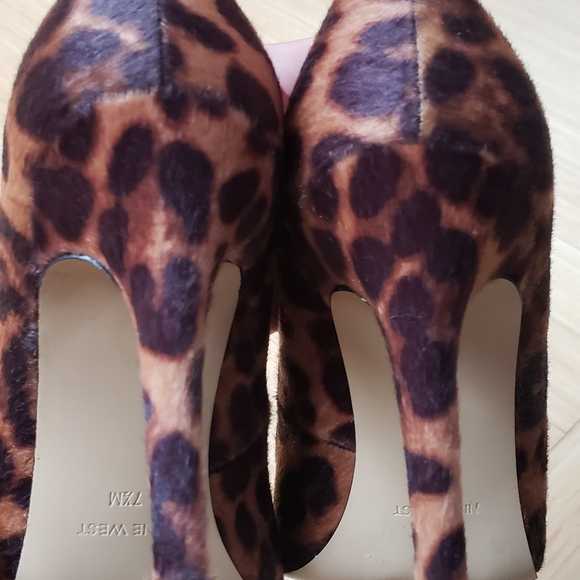 Nine West leopard faux fur stilettos 7 - Picture 4 of 6